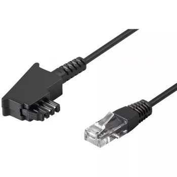 Wentronic Goobay telefono kabelis TAE-F (kištukas) – RJ-45 (kištukas) 10 m juodas (51235)