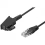 Wentronic Goobay telefono kabelis TAE-F (kištukas) – RJ-45 (kištukas) 10 m juodas (51235)