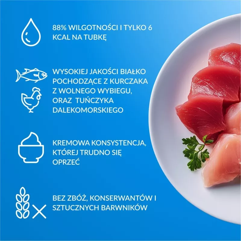 Šlapias skanėstas katėms INABA CHURU 80P Vištiena ir Tunas – 80 vnt. po 14 g