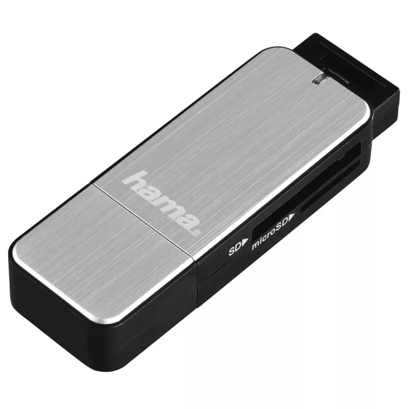 Hama 123900 kortelių skaitytuvas USB 3.2 Gen 1 (3.1 Gen 1) juodas, sidabrinis