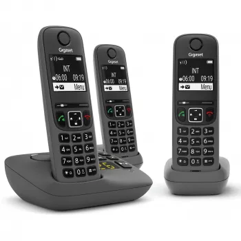 Analoginis/DECT belaidis telefonas Gigaset AE690A su 3 rageliais, Caller ID