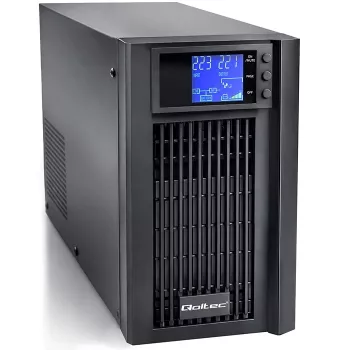 UPS QOLTEC Pure Sine Wave 3kVA 2400W su AVR ir LCD ekranu