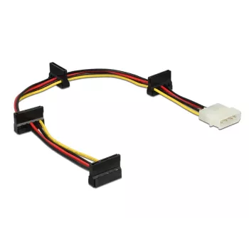 DeLOCK 60142 vidinis maitinimo kabelis, 4 kontaktų (S) į SATA maitinimą (R), 40 cm, įvairiaspalvis
