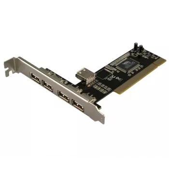 LogiLink PC0028 USB 2.0 PCI kortelė, 4 išoriniai + 1 vidinis prievadas
