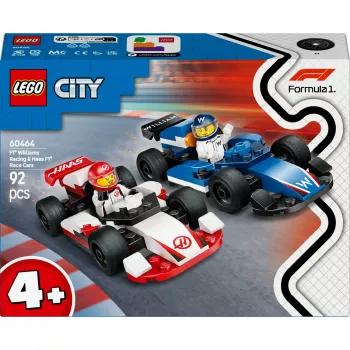 LEGO CITY 60464 F1 - Williams Racing ir Haas F1 lenktyniniai automobiliai