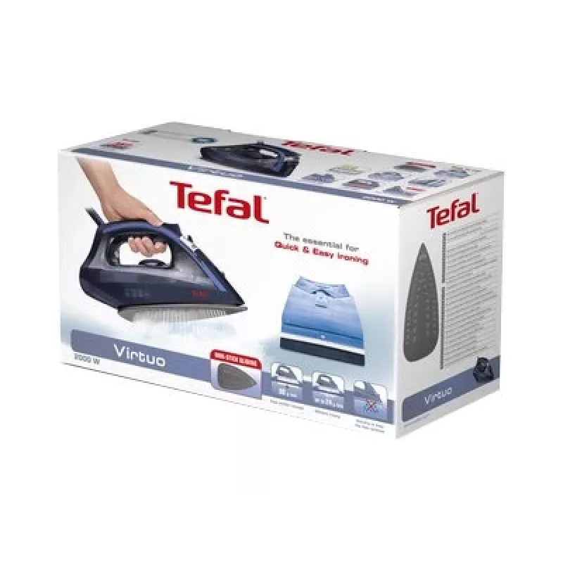Tefal Virtuo FV 1713 sausas ir garinis lygintuvas 2000 W mėlynas