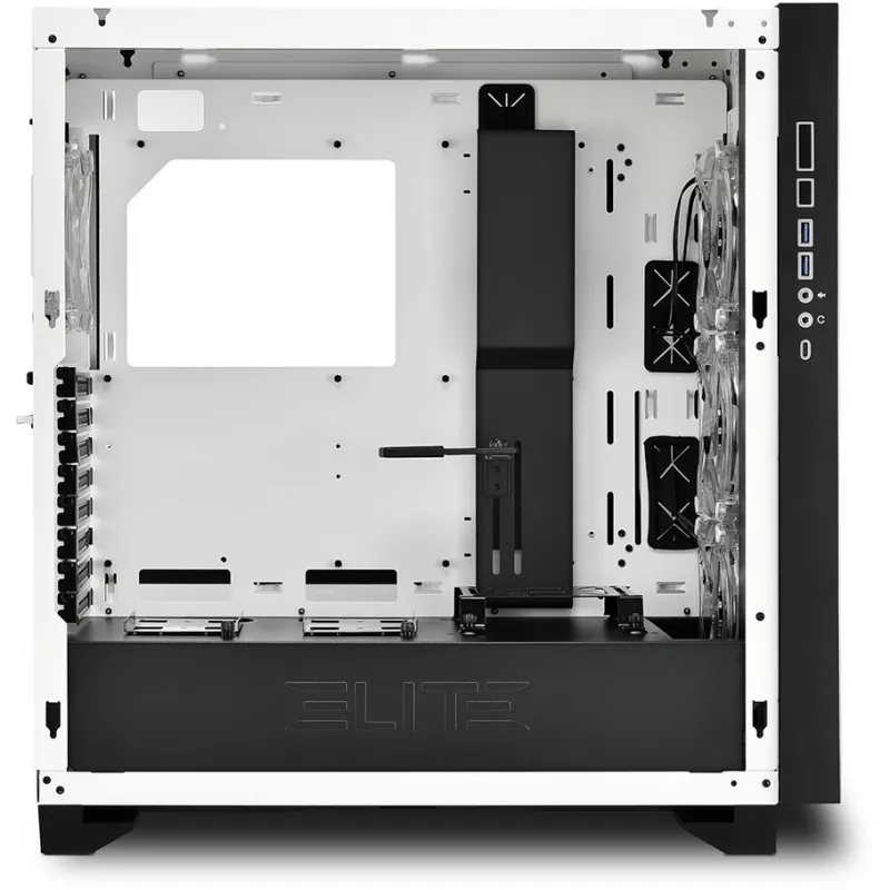 Korpusas Sharkoon ELITE SHARK CA300H - Bokštinis - Baltas - ATX / EATX / micro ATX / Mini-ITX - Metalinis - Grūdintas stiklas - Žaidimams