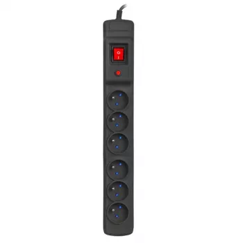 Armac Multi M6 | 6 lizdų, 5 m laidas, juodas
