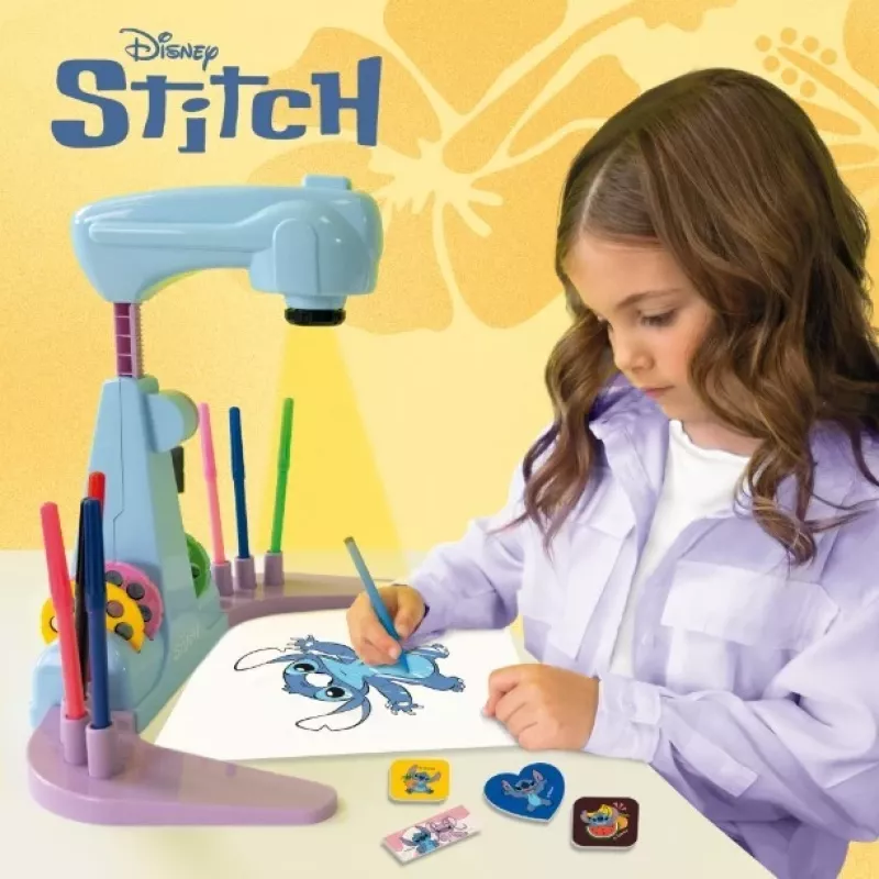 Projektorius piešimui Stitch mokyklinis rinkinys