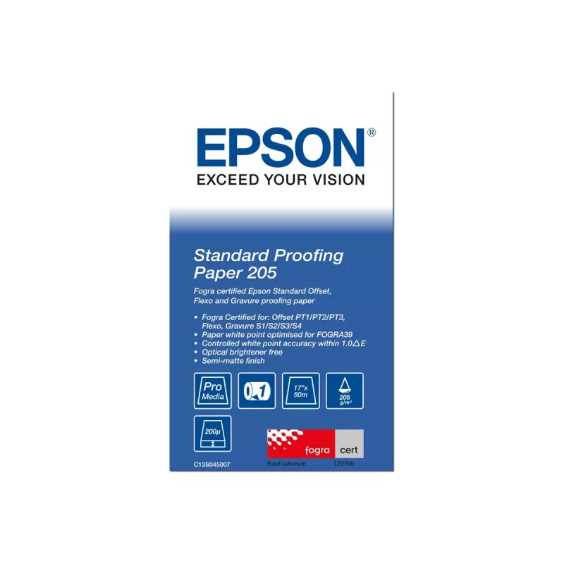 Epson Standard Proofing Paper 17 colių x 50 m, 205 g/m², matinis