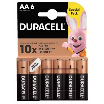 Baterijų rinkinys Duracell Basic AA / LR6 — 6 vnt. (šarminės)