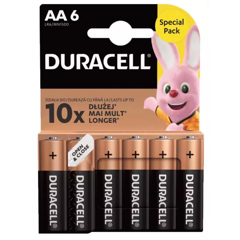 Baterijų rinkinys Duracell Basic AA / LR6 — 6 vnt. (šarminės)