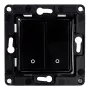 Šviesos jungiklis Shelly Wall Switch 2 juodas, 2 mygtukai, suderinamas su Shelly 2.5