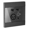 AUDAC WP225/B sieninis skydelis, XLR mikrofonas + 3,5 mm lizdas, Bluetooth, juodas