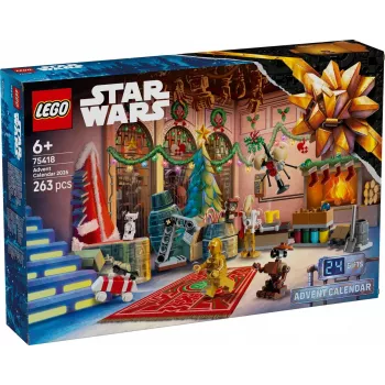 Statybinis žaislas LEGO Star Wars Advent Calendar 2025 — rinkinys 75418, sezoninės pastatomos minifigūrėlės ir modeliai