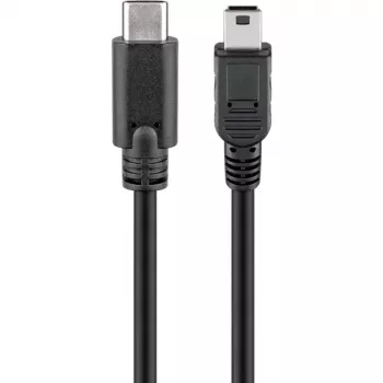 USB laidas Goobay 67989 0,5 m Mini-USB B į USB-C juodas
