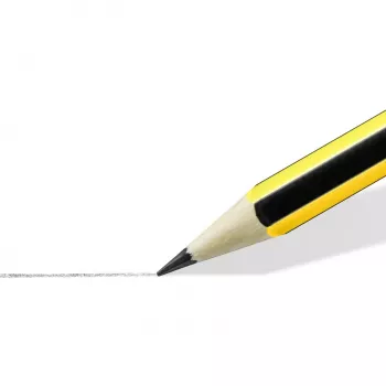 Medinis pieštukas Staedtler Noris 120 2H — kietumas 2H, šerdies skersmuo 2 mm, vienetas, juodai geltonas