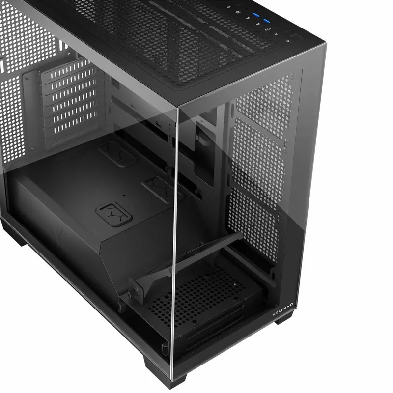 Korpusas MODECOM Volcano Stellar NF ATX midi tower, grūdintas stiklas, juodas, palaiko ATX/micro ATX, GPU iki 420mm, CPU aušintuvas 175mm