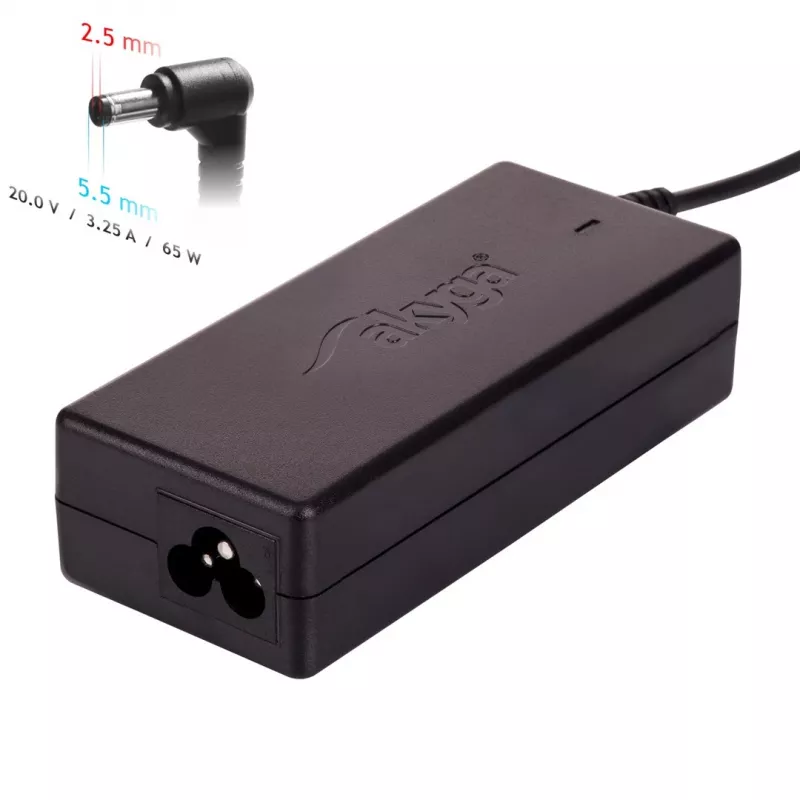 Akyga AK-ND-17 įkroviklis Fujitsu Siemens nešiojamiesiems kompiuteriams, 65 W, 20 V / 3,25 A, 5,5 x 2,5 mm