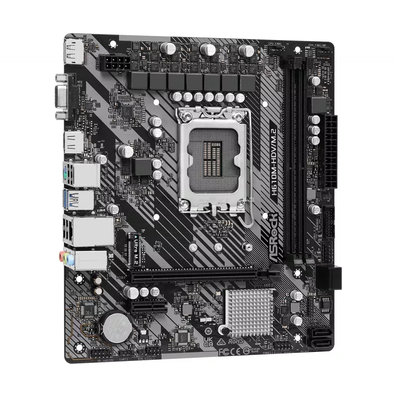 ASRock H610M-HDV/M.2 R2.0 LGA1700 DDR4 Micro-ATX pagrindinė plokštė