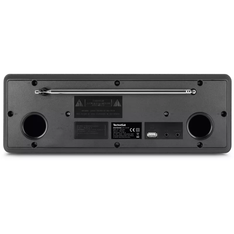 TechniSat DigitRadio 370 CD BT - garso sistema - 2 x 5 W - juoda