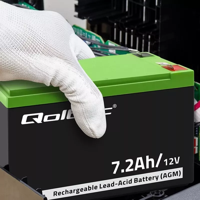 Qoltec 53062 AGM akumuliatorius | 12V | 7,2 Ah | max 108A