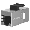 Keystone modulis LANBERG KSF5-3000 — Cat5e F/UTP plokščias kabelis, RJ-45 moteriška, juoda