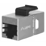 Keystone modulis LANBERG KSF5-3000 — Cat5e F/UTP plokščias kabelis, RJ-45 moteriška, juoda
