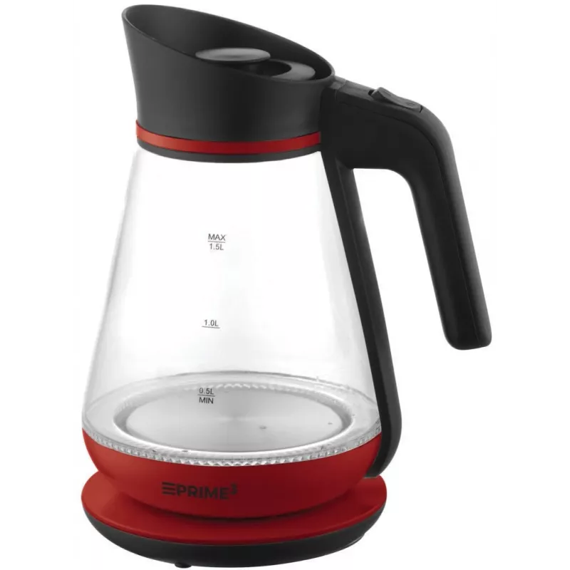 Elektrinis virdulys PRIME3 SEK51RD 1,5 L 2200 W Raudonas Skaidrus
