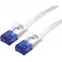 VALUE Patch Cable Cat.6A (Class EA) UTP, ypač plokščias, Baltas, 1,5 m (21.99.2064)