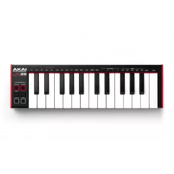 AKAI LPK25 MKII 25 klavišų USB maitinama mini MIDI klaviatūra – oktavos perkėlimas, arpegiatorius, 6 mygtukai, raudona