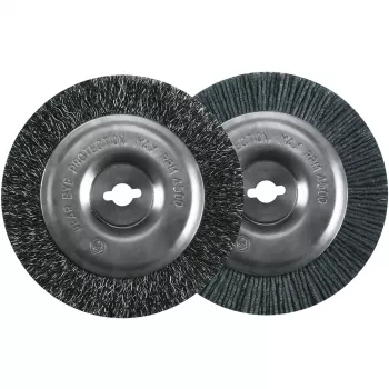 Šepetėlių rinkinys Einhell 3424115 Nailoninis Plieninis Pilkas Apvalus 2 vnt