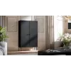 Spintelė Cama Meble PALAZZO BIS 100x39x166 matinė juoda, pastatoma prie sienos
