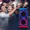 Nešiojama kolonėlė MANTA SPK0601B100, 100 W, Bluetooth, karaoke, belaidis mikrofonas, baterija, ekvalaizeris, disko apšvietimas