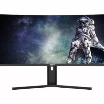 Monitorius DAHUA LM34-E330CA 34 colių (86,4 cm) itin platus Quad HD 3440×1440 VA LCD 21:9 lenktas, 1 ms, VESA, aukščio reguliavimas, juodas