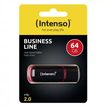 USB atmintukas Intenso 64GB USB Type-A 2.0 juodas raudonas