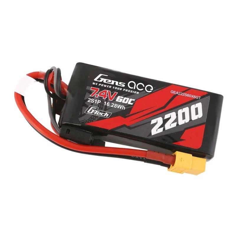 Gens ace G-Tech 2200mAh 7.4V 60C 2S1P LiPo akumuliatorius
