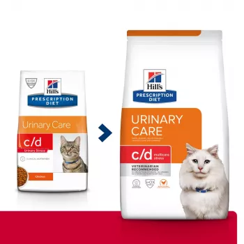 HILL'S PRESCRIPTION DIET Feline c/d Multicare Stress Dry kačių ėdalas su vištiena 1,5 kg