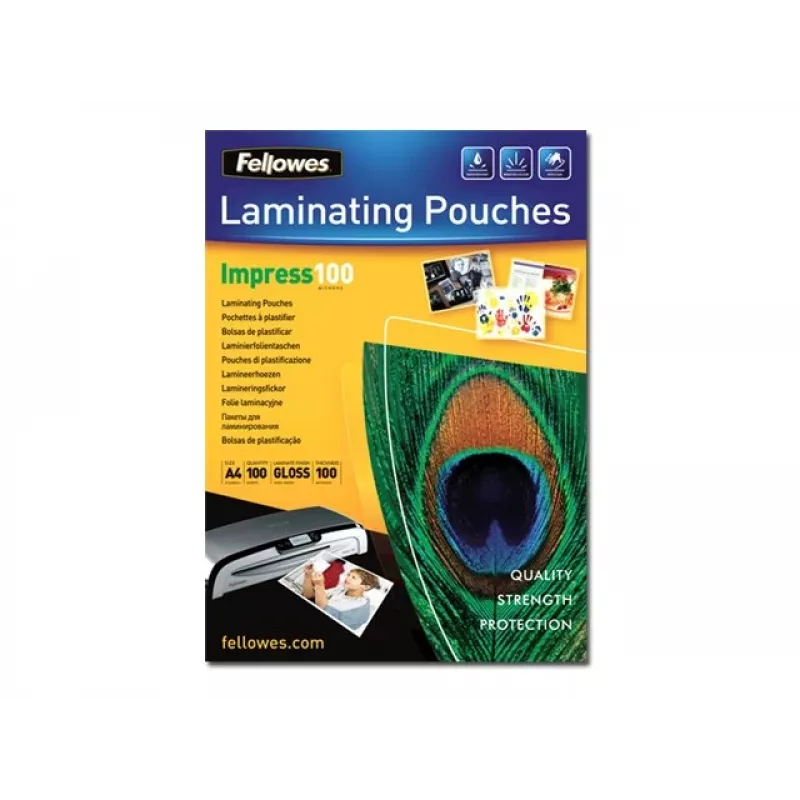 Laminavimo maišeliai blizgūs A3 100 mikronų 100 vnt. Fellowes 5351205