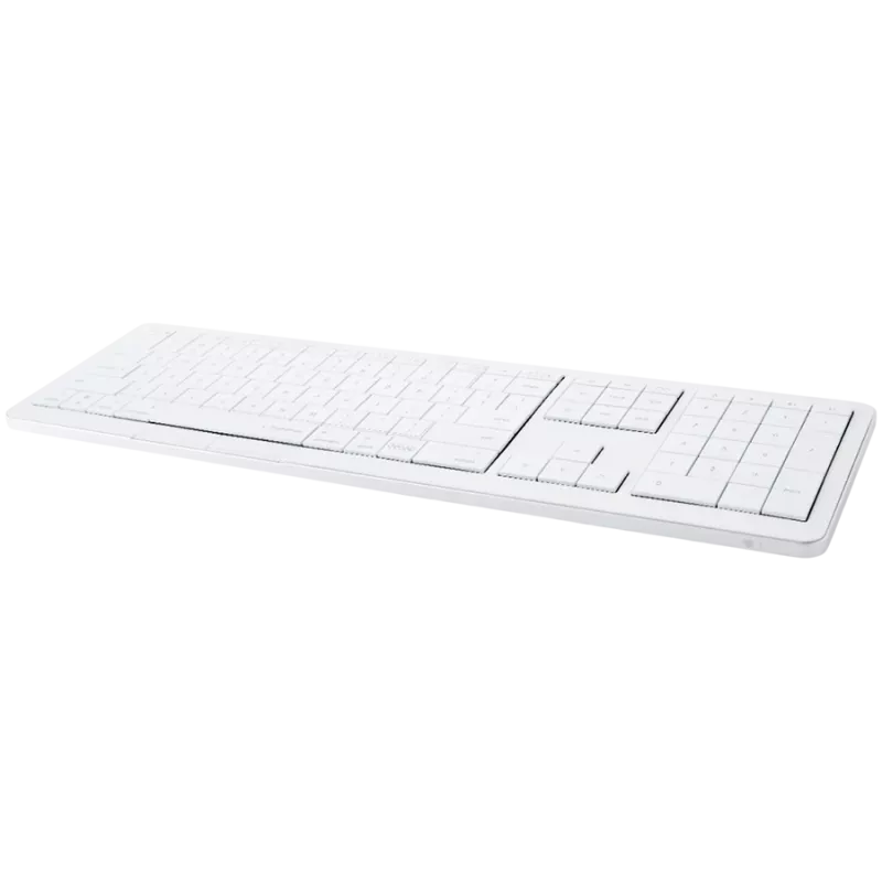 Belaidė klaviatūra CLEVETURA CLVX 1 Touch-On-Keys AI — ANSI US Mac išdėstymas, žirkliniai jungikliai, aliumininis korpusas, interaktyvus RGB
