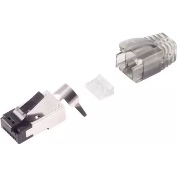RJ-45 kištukinis jungtis ShiverPeaks juoda/sidabrinė S/CONN 08-02050 vyriška