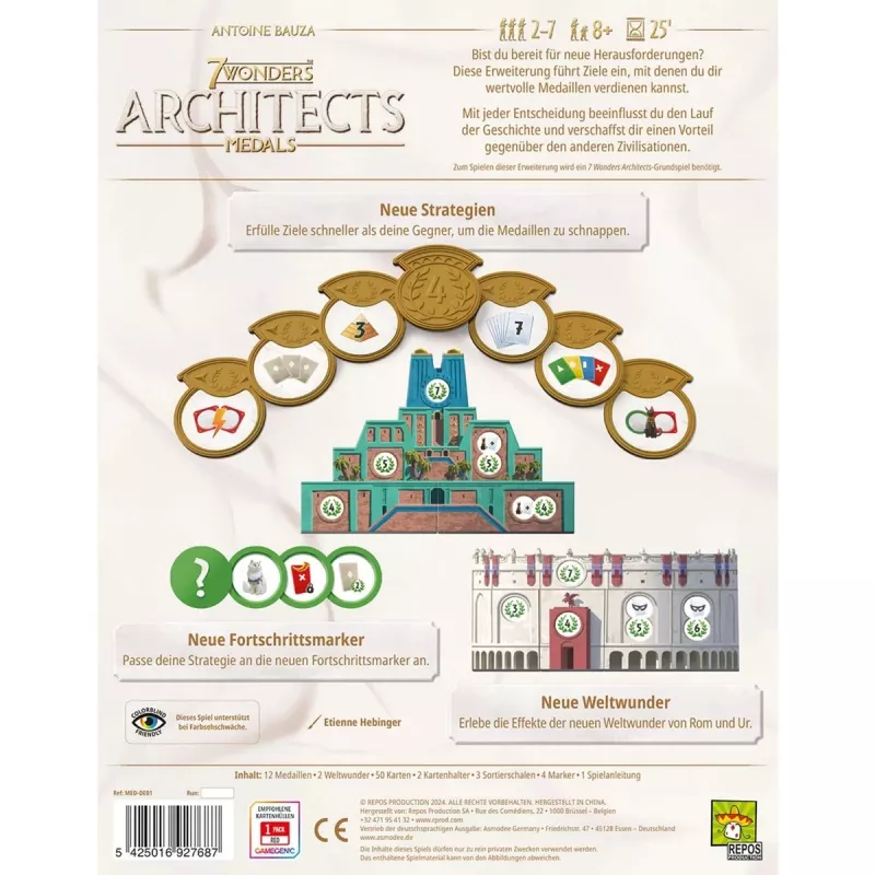 7 Wonders Architects – Medaliai, Stalo žaidimo plėtinys