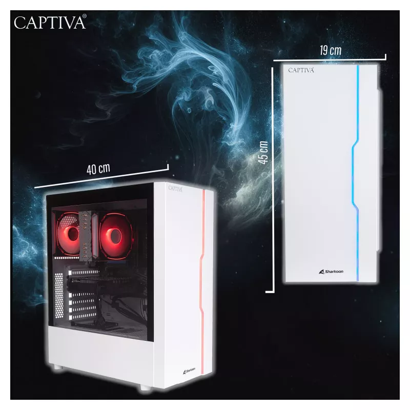 Stalinis kompiuteris Captiva CAPTIVA PC Advanced Gaming R92-912 Ryzen 7 5700X 32GB SSD 1TB RTX5060 8GB Windows 11 Home 64-bit