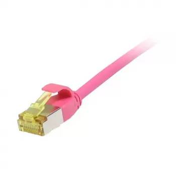 Patch laidas RJ45, CAT6A 500MHz, 3m, rausvas, U/FTP, plonas apvalus d=3,8mm, TPE/LSZH (Superflex), AWG32, su Cat.7 žaliava, Synergy 21 (S217386V3)