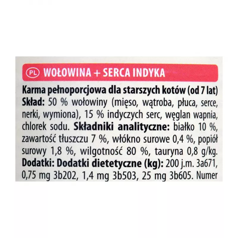 ANIMONDA Carny Senior jautiena ir kalakutų širdelės – šlapias kačių ėdalas – 400 g