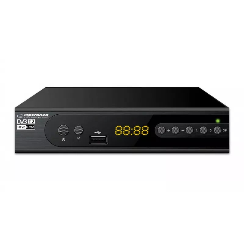 Dekoderis TV DVB-T2 HEVC H.265 HDMI Esperanza EV106P
