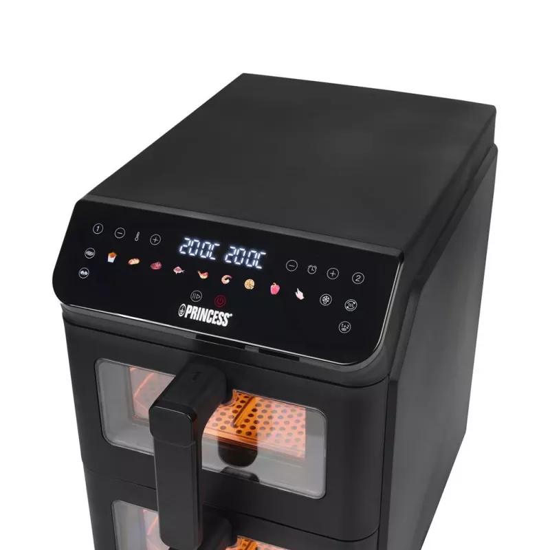 Princess Double Stack Airfryer 182490 | Dvigubas oro gruzdintuvas 11,2 L, 3000 W, juodas
