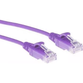 ACT White 1.5 metro LSZH U/UTP CAT6 duomenų centro plonas lizdinis kabelis su RJ45 jungtimis