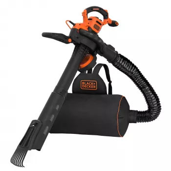 Kuprininis lapų pūstuvas Black & Decker BEBLV301-QS — 3000 W, oro greitis 206–404 km/h, 72 L maišas, 6 kg