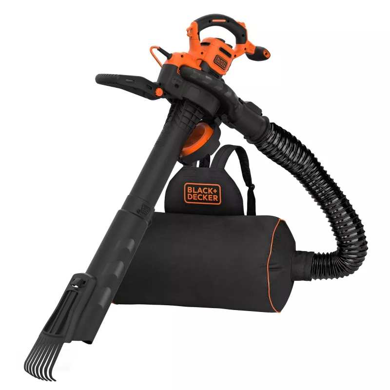 Kuprininis lapų pūstuvas Black & Decker BEBLV301-QS — 3000 W, oro greitis 206–404 km/h, 72 L maišas, 6 kg